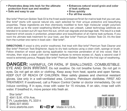 Vista 33 de Aceite de teca Star brite dorado de gran calidad
