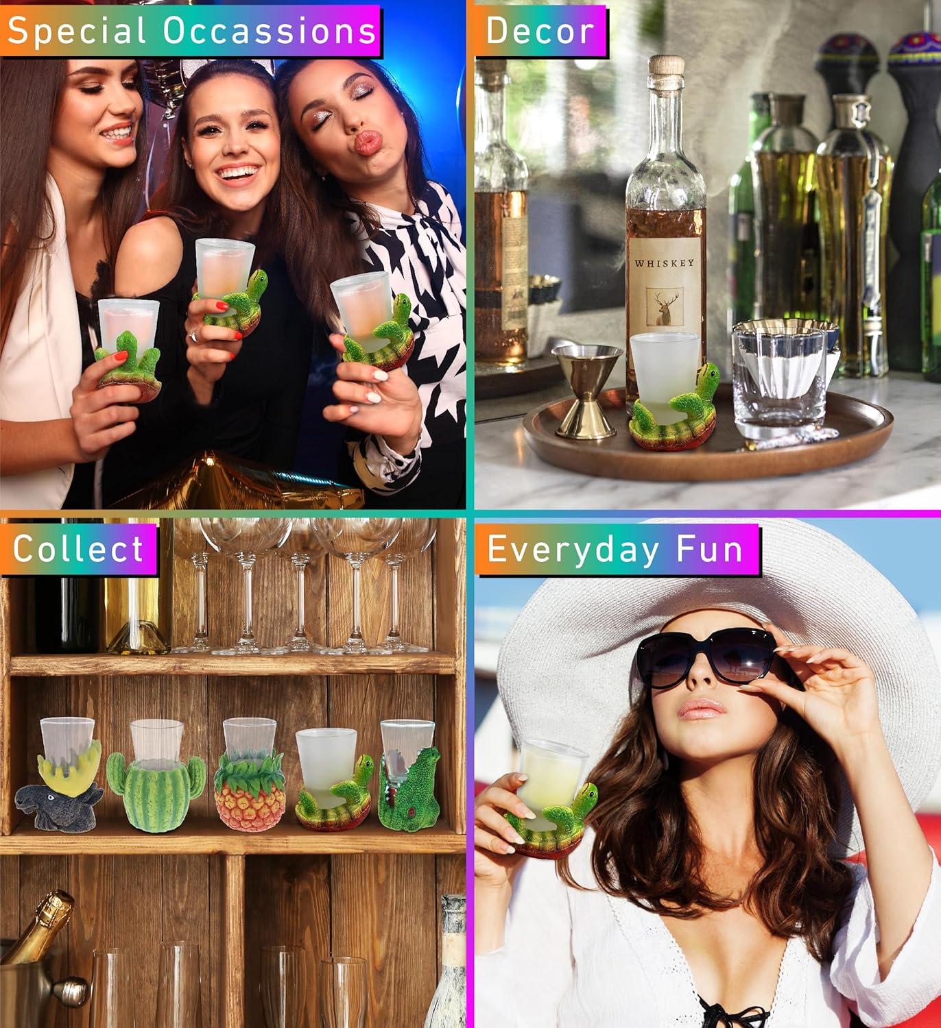 CoTa Global Cool Sea Turtle Shot Glass - Novelty Glassware Home and Bar Liquor Accessory, Fun Ocean Life Shooter for Espresso and Alcohol Drinks, Ideal Drinkware Gift for Parties and Events - 3 Inches - Image 3