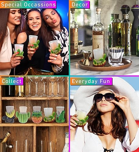 Miniatura 3 de CoTa Global Cool Sea Turtle Shot Glass - Novedoso accesorio de licor para el hogar y bar, divertido juego de disparos de la vida oceánica para