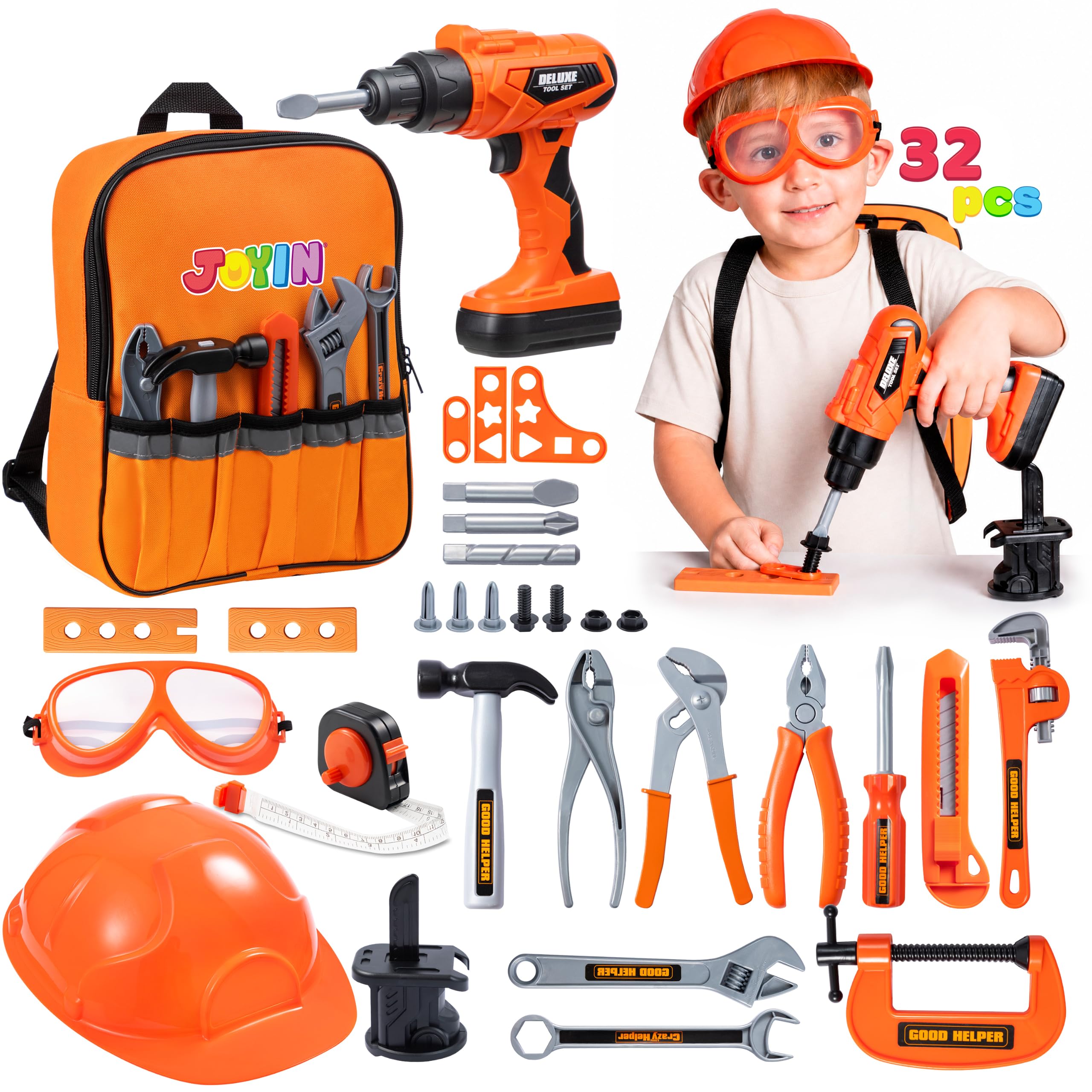JOYIN 32PCS Kids Tool Set, Pretend Role Play Toddler Tool Toys JOYIN 32PCS Kids Tool Set, Pretend Role Play Toddler Tool Toys