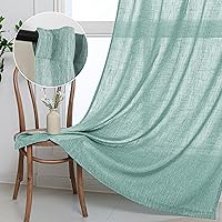 Vista 46 de MYSKY HOME Cortinas traslúcidas de 63 pulgadas de largo para dormitorio, paneles de cortina para ventana que filtran la luz, protegen la privacidad