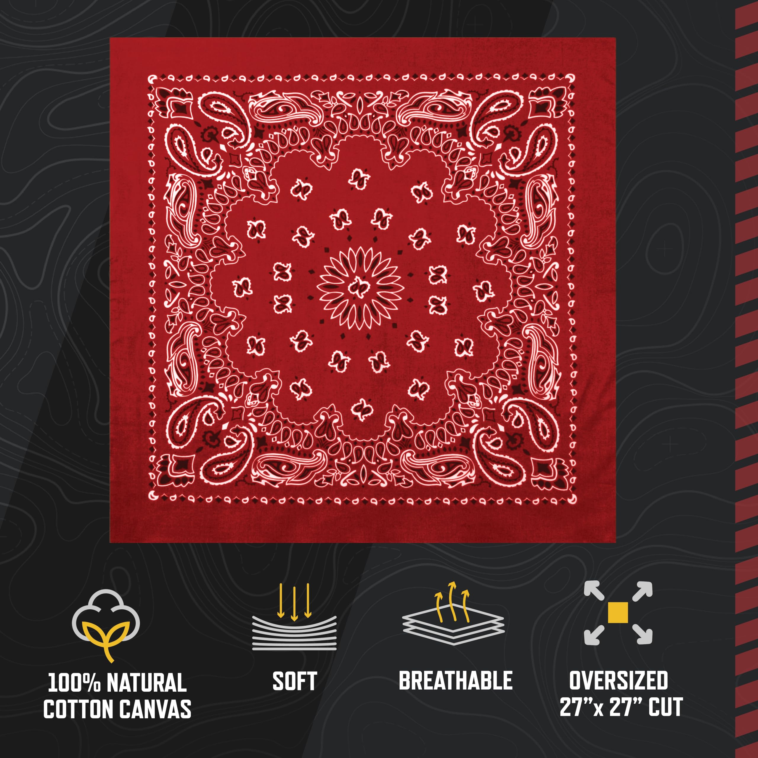Amazon.com: Rothco Trainmen Bandanas, Red, 27'' x 27'': Novelty