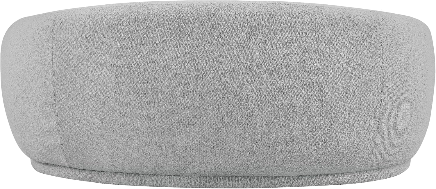 Meridian Furniture 693Grey-L Hyde Collection Modern | Contemporary Boucle Fabric Upholstered Loveseat, Grey, 64" W x 38" D x 27.5" H
