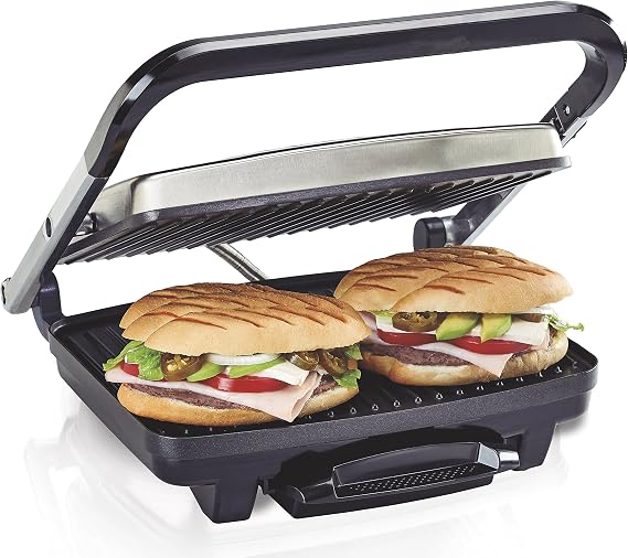 Hamilton Beach Panini Press, Sandwich Maker & Electric Indoor Grill (25410) and Hamilton Beach Dual Breakfast Sandwich Maker (25490A)