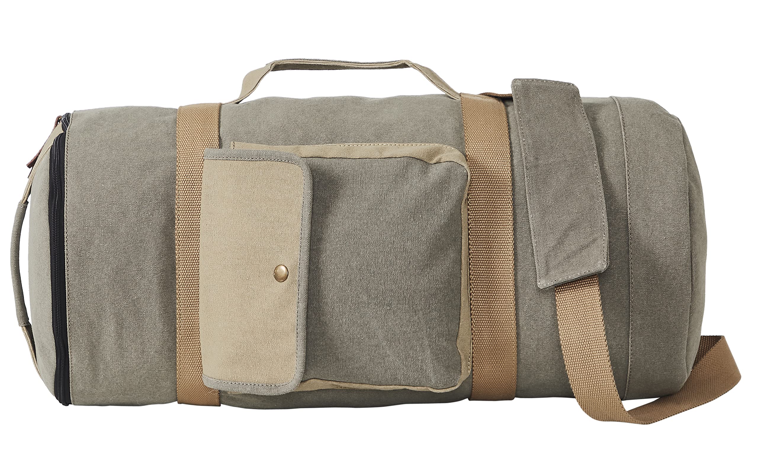 35L Travel Duffle Bag for Men and Women with Adjustable Shoulder Strap - Grey-image-44