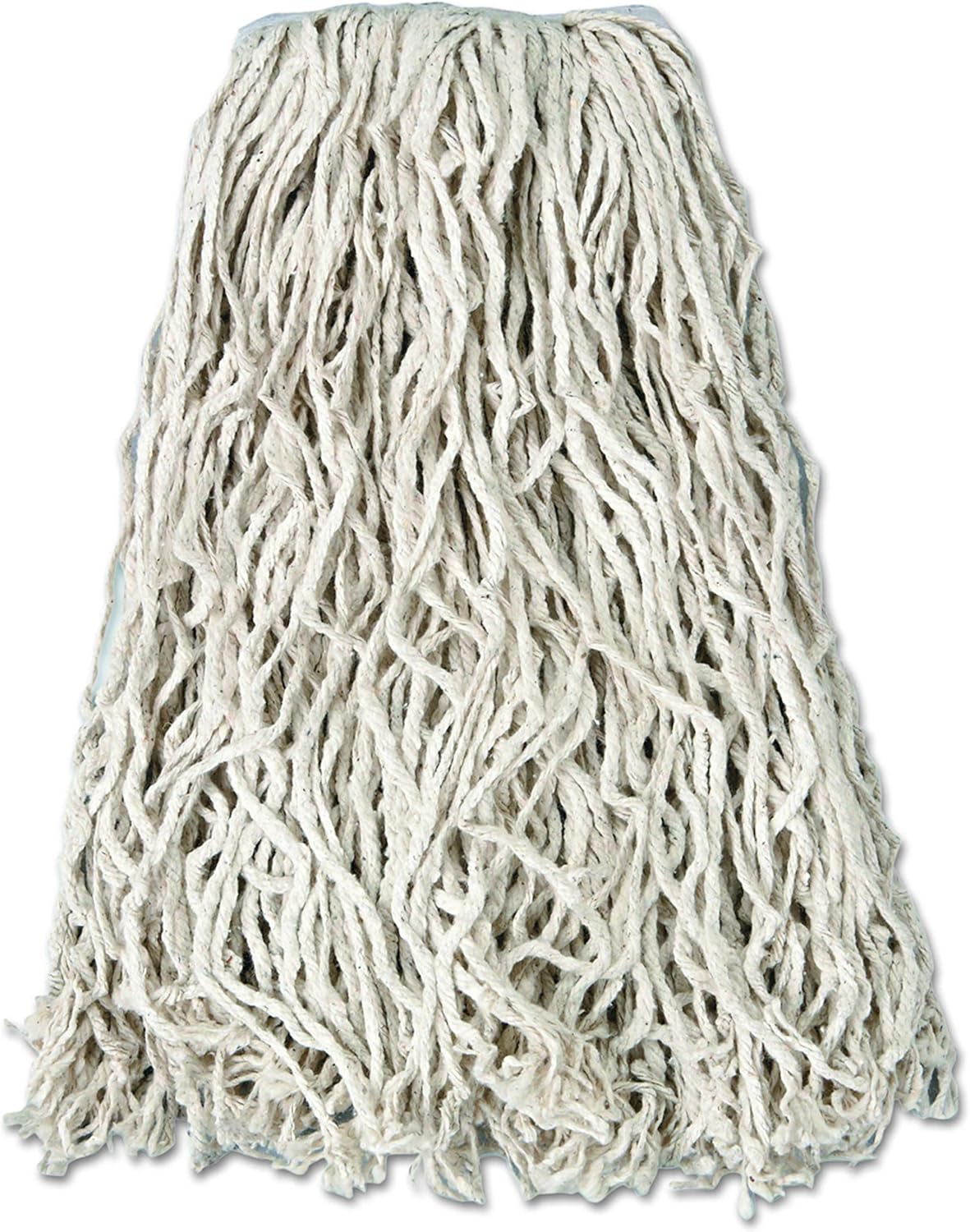 Rubbermaid Commercial V117 Economy Cut-End Cotton Wet Mop Head, 20oz, 1" Band, White (Case of 12)