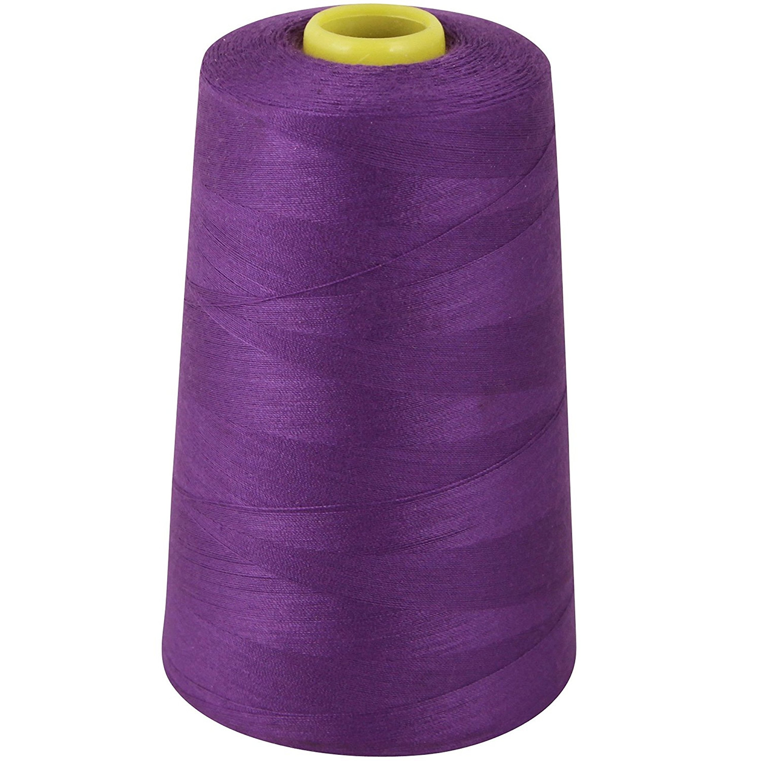 OVERLOCKING Thread - Polyester - Sewing Thread - 4 x 5000 Meters (5468 Yard) Cones - (Purple)