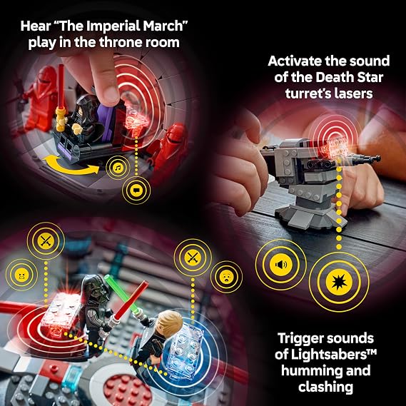 LEGO Star Wars SMART Play: Throne Room Duel & A-Wing Interactive Building Toy - All-in-One Set - Reacts to How You Move and Play with a SMART Brick - Gift for Boys, Girls and Kids Ages 9+ 75427