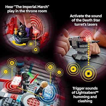 LEGO Star Wars SMART Play: Throne Room Duel & A-Wing Interactive Building Toy - All-in-One Set - Reacts to How You Move and Play with a SMART Brick - Gift for Boys, Girls and Kids Ages 9+ 75427