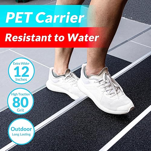 Miniatura 9 de LifeGrip - Cinta de tracción antideslizante con rayas verdes que brillan en la oscuridad, 4 pulgadas x 30 pies, mejor agarre, fricción y adhesivo