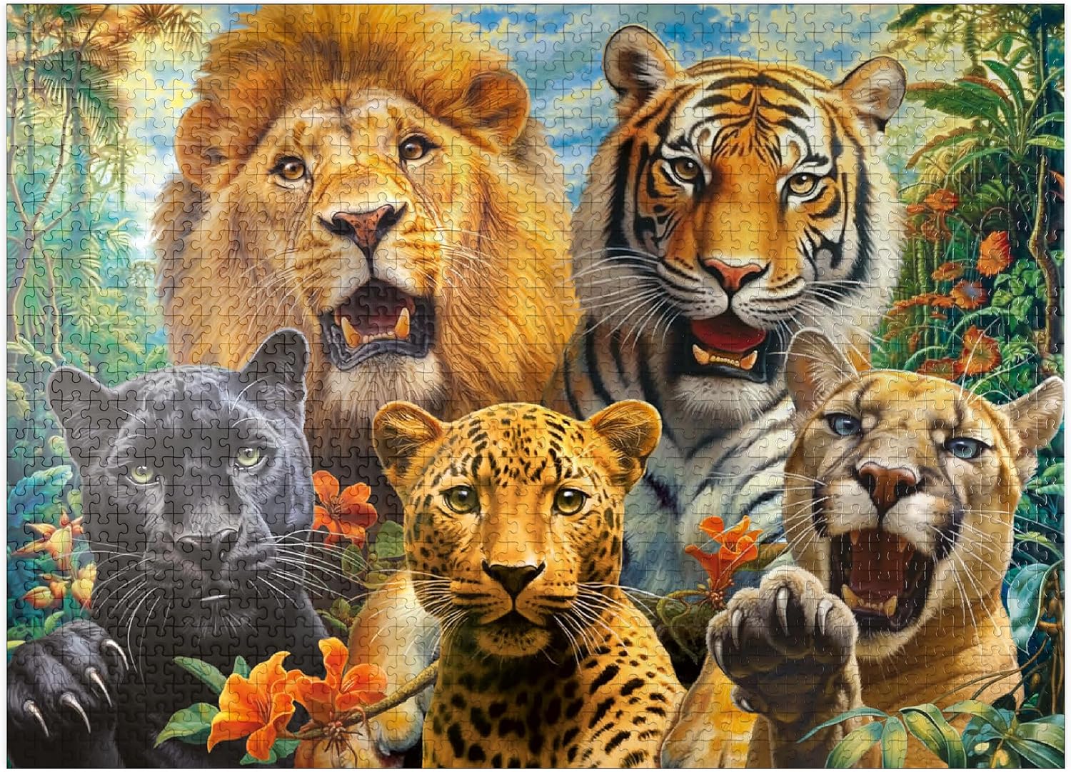 MyPuzzle Selfies of Wildcats - Premium 100 Piece Jigsaw Puzzle for Adults