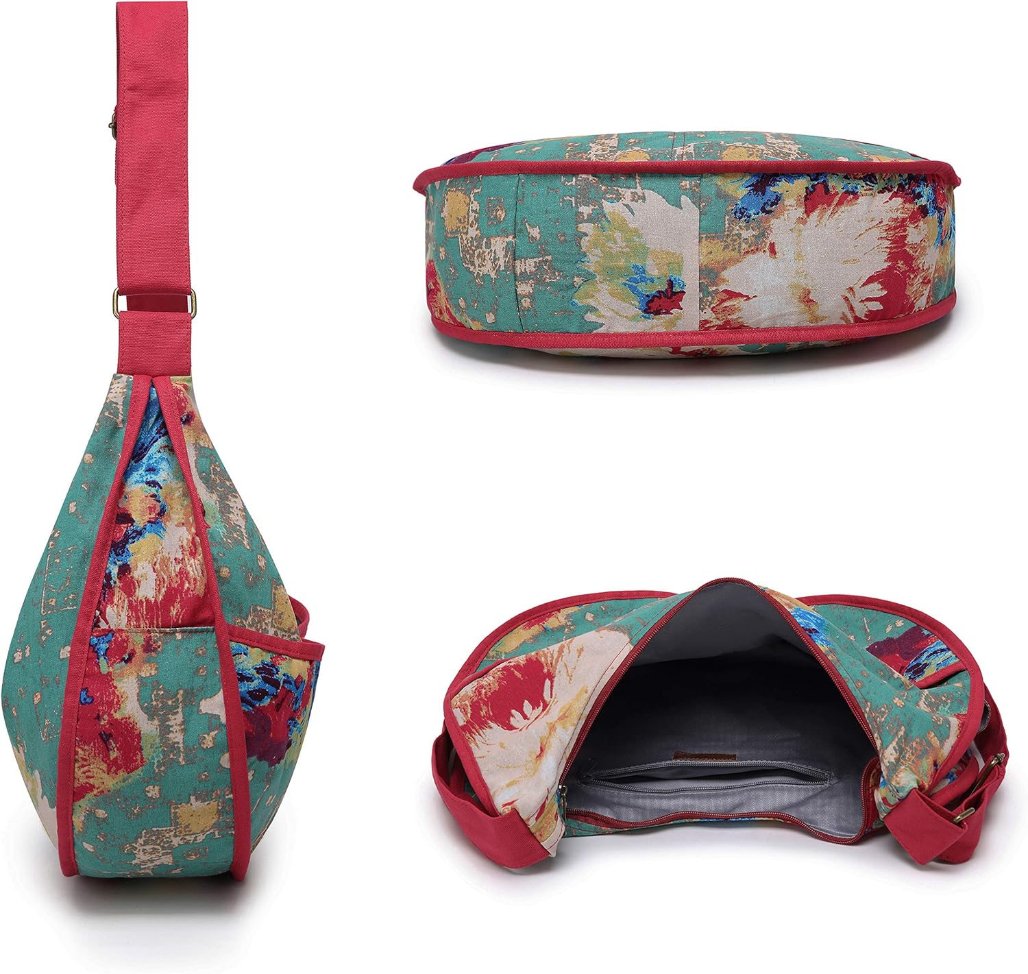 Miniatura 4 de OPQRSTU Bolsos cruzados de lona estilo hippie para mujer con hombros delgados estilo bohemio