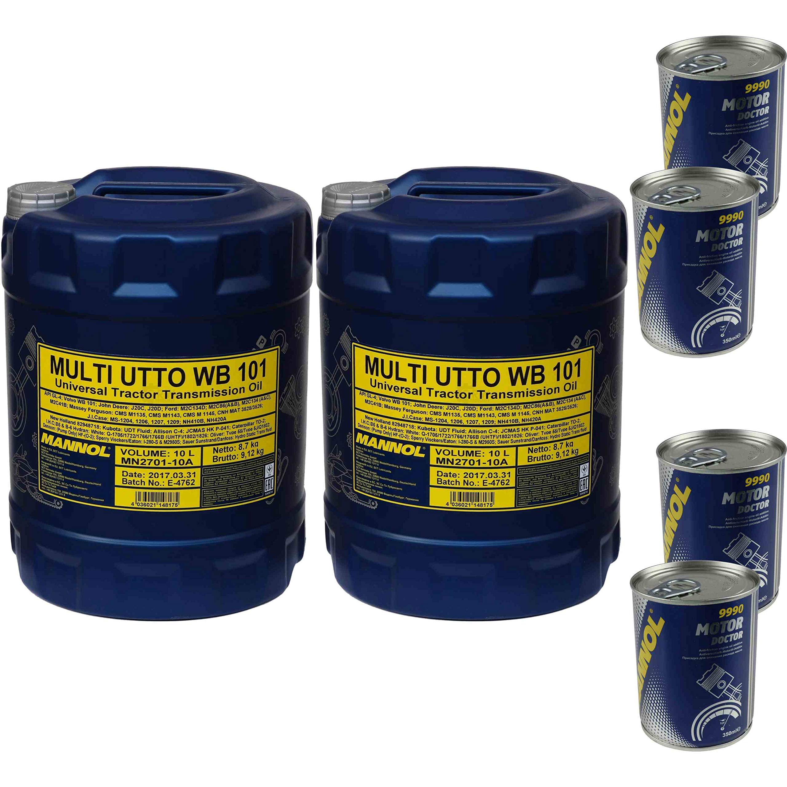 MANNOL Multi UTTO WB 101 API GL-4 Huile moteur 4 x 20 l