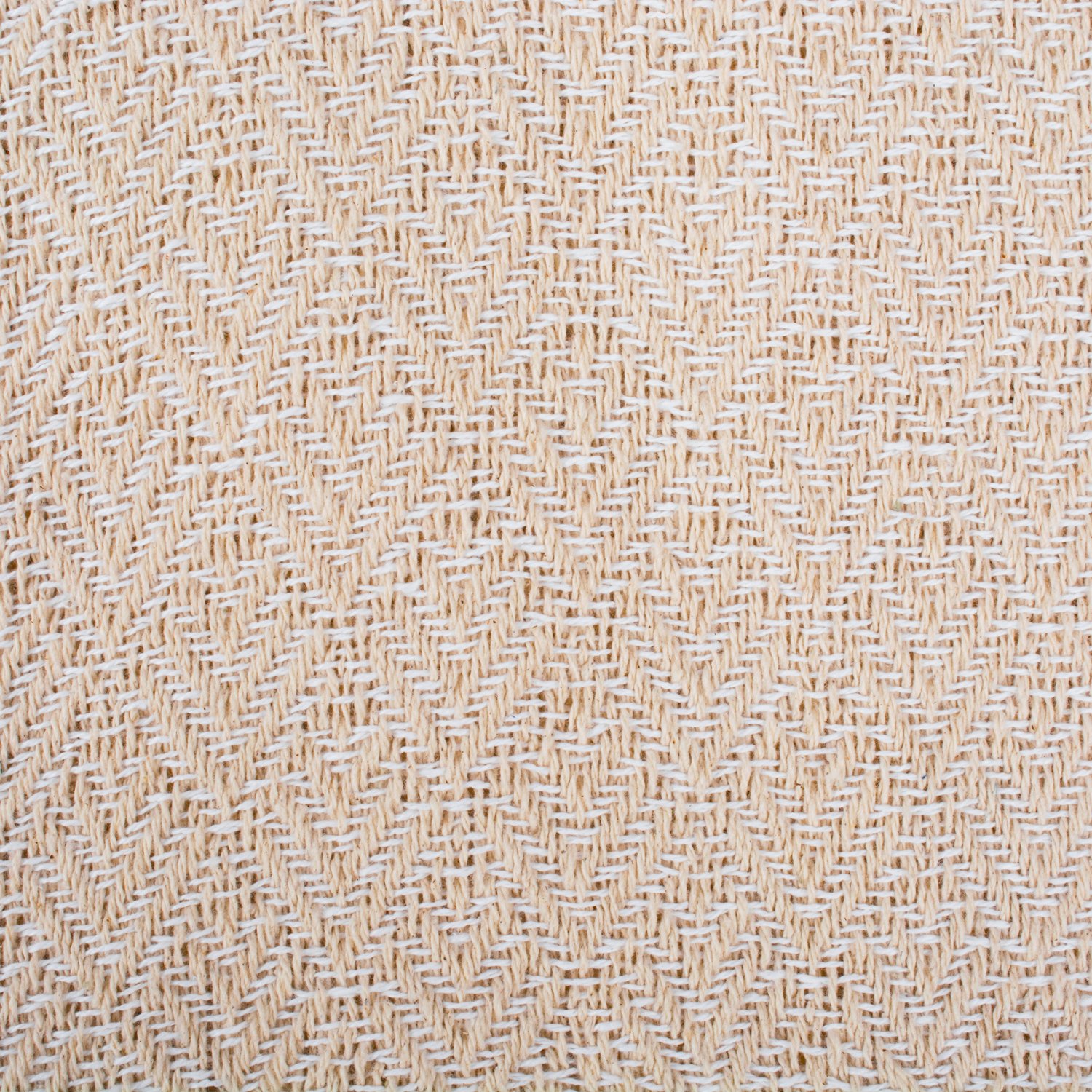 DII Fringed Stripe Tabletop, Cotton, White, 50x60, 50x60" - Image 2