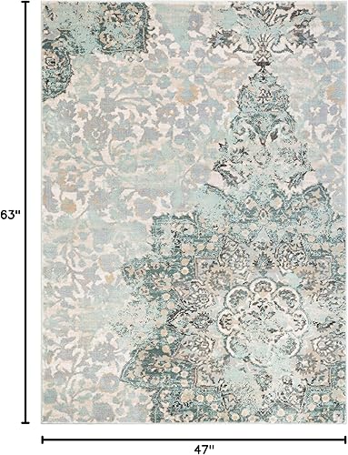 Miniatura 2 de Well Woven Alfombra vintage envejecida Kensington Goa cobre moderna oriental 3 pies 11 pulgadas x 5 pies 3 pulgadas