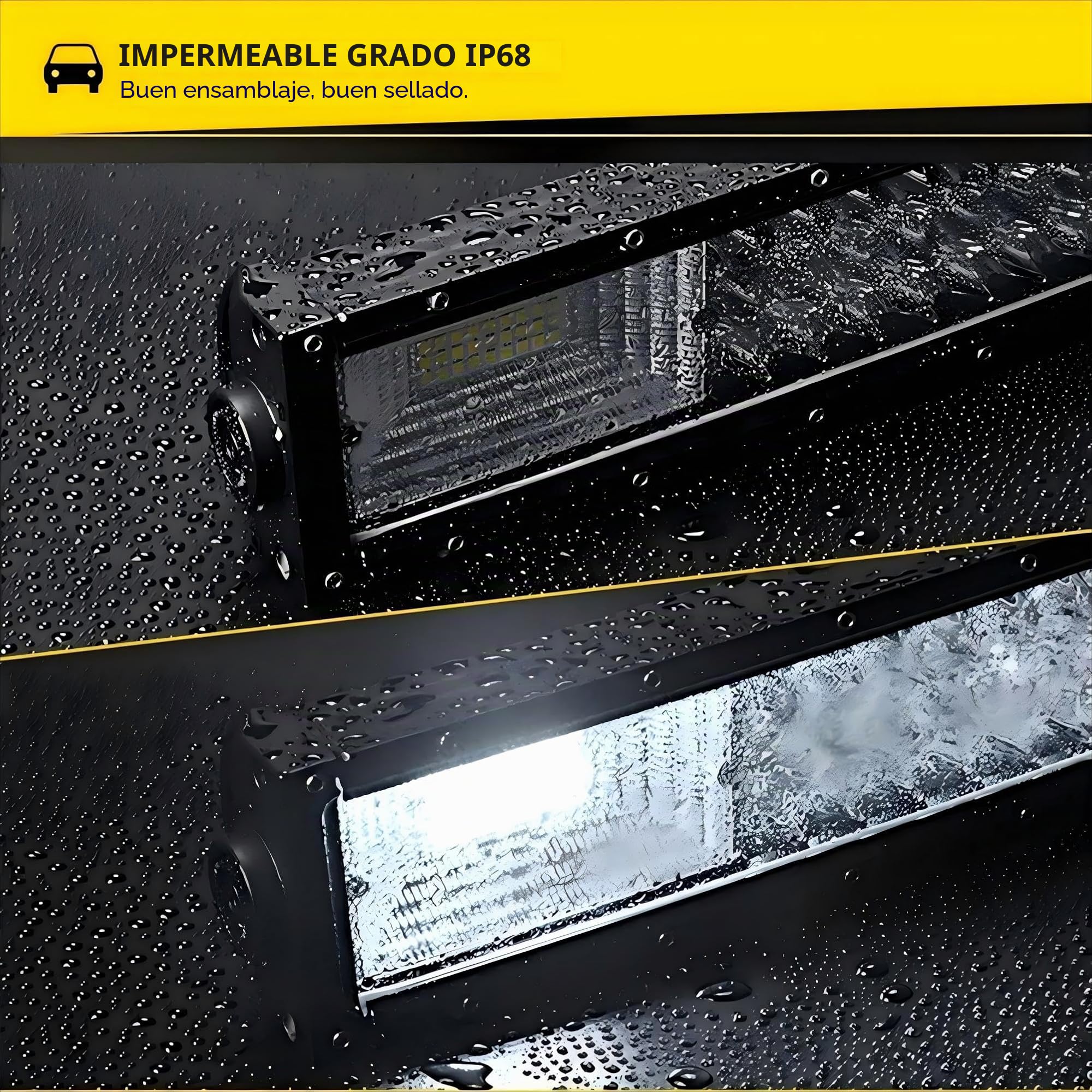Barra de luz led,Barra Luminosa LED, 12v 24v, 42 Pulgadas 540w Triple Fila 7D, con cableado, Faro de Trabajo LED para camión,Tractor, camión, ATV,SUV (42 Pulgadas + cableado)