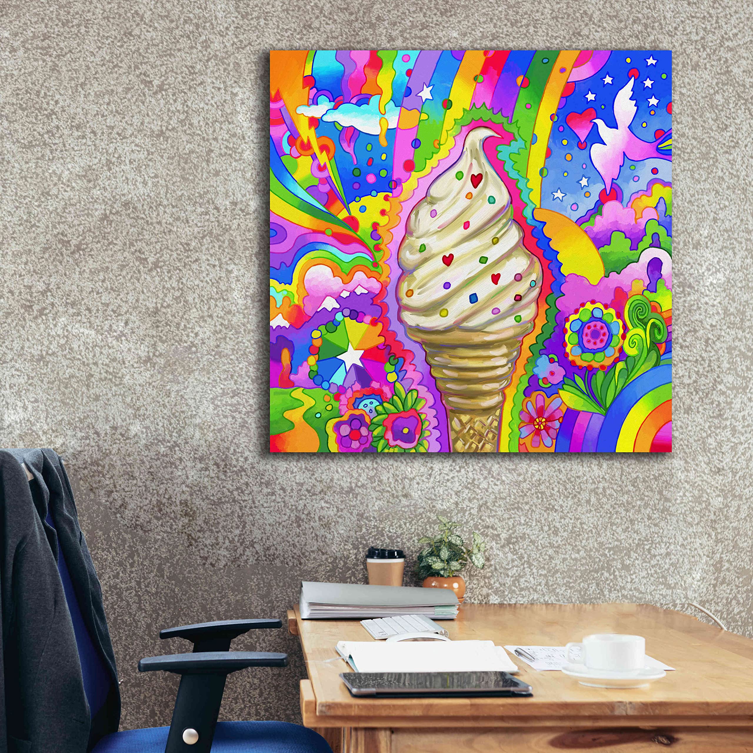 Amazon.com: Epic Graffiti 'Ice Cream Cone Pop Art' by Howie Green