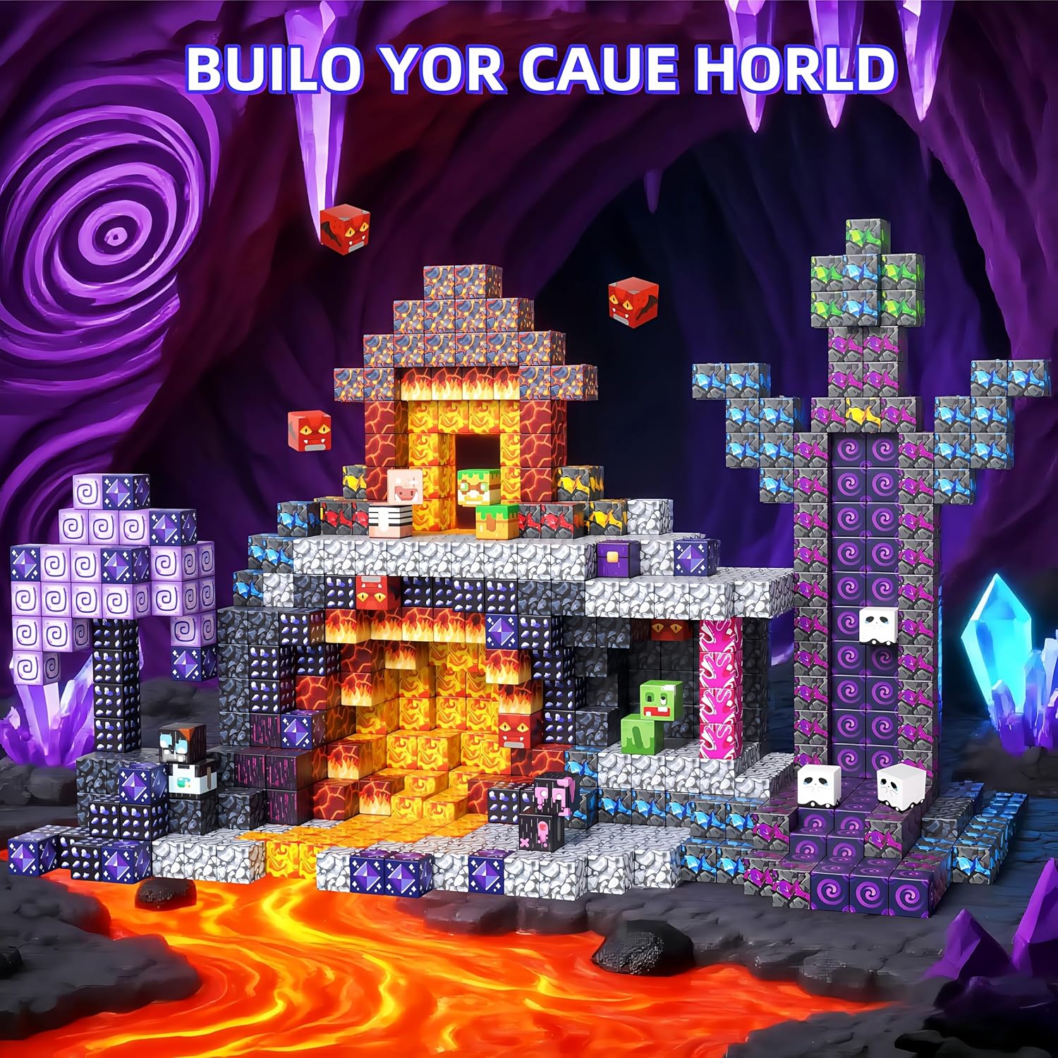 Magnetic Blocks, 120 PCS Magnetic Building Blocks, STEM Constructions Magnet Blocks for Boys Girls Age 3 4 5 6 7 8 9 10, Sensory Stacking Toy Christmas Birthday Gifts for Kids