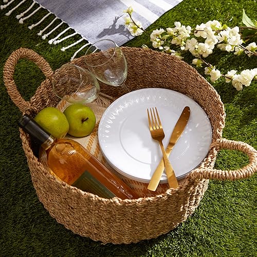 Miniatura 6 de DII Plato redondo de melamina reutilizable de 9 pulgadas para fiesta o picnic, juego de 12, blanco