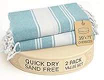 LANE LINEN Beach Towel Oversized, 2 Pack Turkish Beach Towels, Pre-Washed Stylish Womens, Quick Dry Swim, Sand Free Beach Towel, Adult Beach Towels - Hunter Green