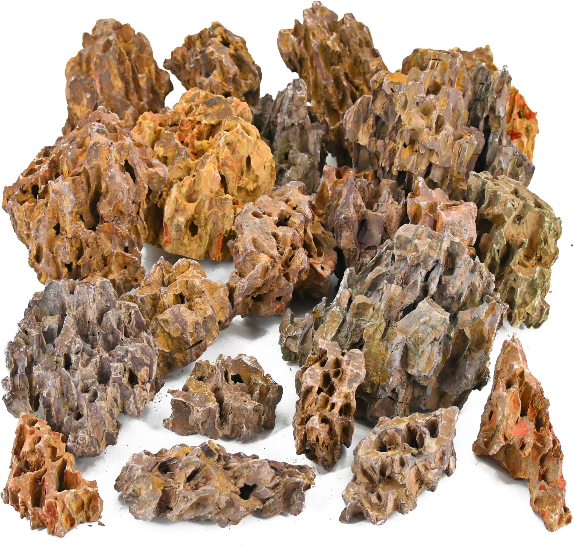 Amazon.com : kecilke Natural Aquarium Rocks 2-6 inches Dragon Stone ...
