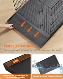 Feandrea Cage pour Chien Pliable avec 2 Portes, 136 x 79 x 87 cm - 6