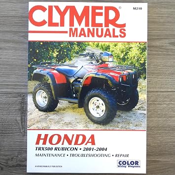 i5motorcycle Service & Repair Manual for Honda Rubicon TRX500 TRX 500 ATV Quad 2001-2004