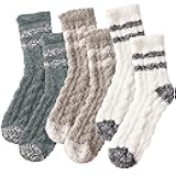 Trifabricy Fuzzy Socks for Women - 3 Pairs Fluffy Cozy Slipper Socks, Ultra Soft Warm Winter Sleeping Socks, Candy Colorful