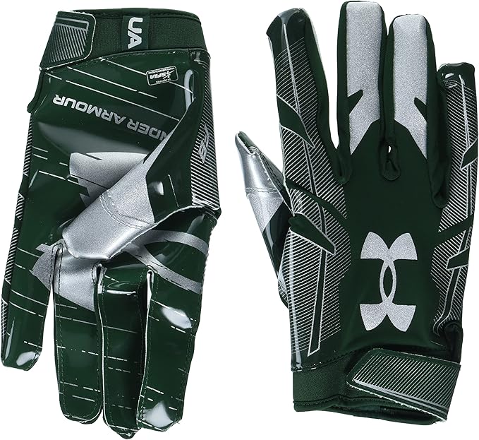 Under Armour Men's F8 Football Gloves, (301) / Forest Green/Metallic