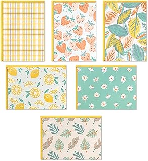 Hallmark Blank Cards Assortment, 24 Cards with Envelopes (Citrus, Greenery, Gingham, Strawberries)