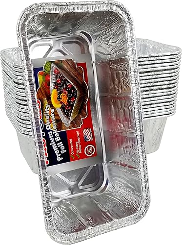 Miniatura 3 de PACTOGO Molde para hornear pan desechable de papel de aluminio de 2 libras, 8.6 x 4.5 x 2.6 pulgadas, resistente, fabricado en Estados Unidos