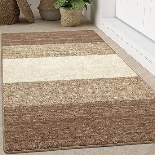 Vista 134 de Kitinjoy Tapete para puerta de interior y exterior, 48 x 32 pulgadas, antideslizante, absorbente, atrapador de suciedad, de perfil bajo, lavable