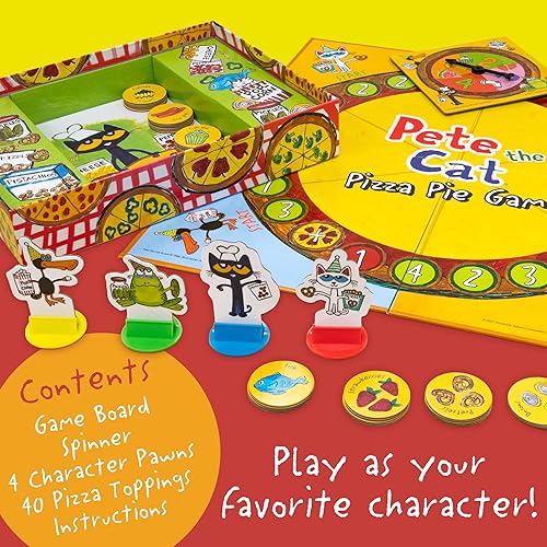 Miniatura 7 de University Games Pete the Cat Pizza Pie Game Green, a partir de 3 años