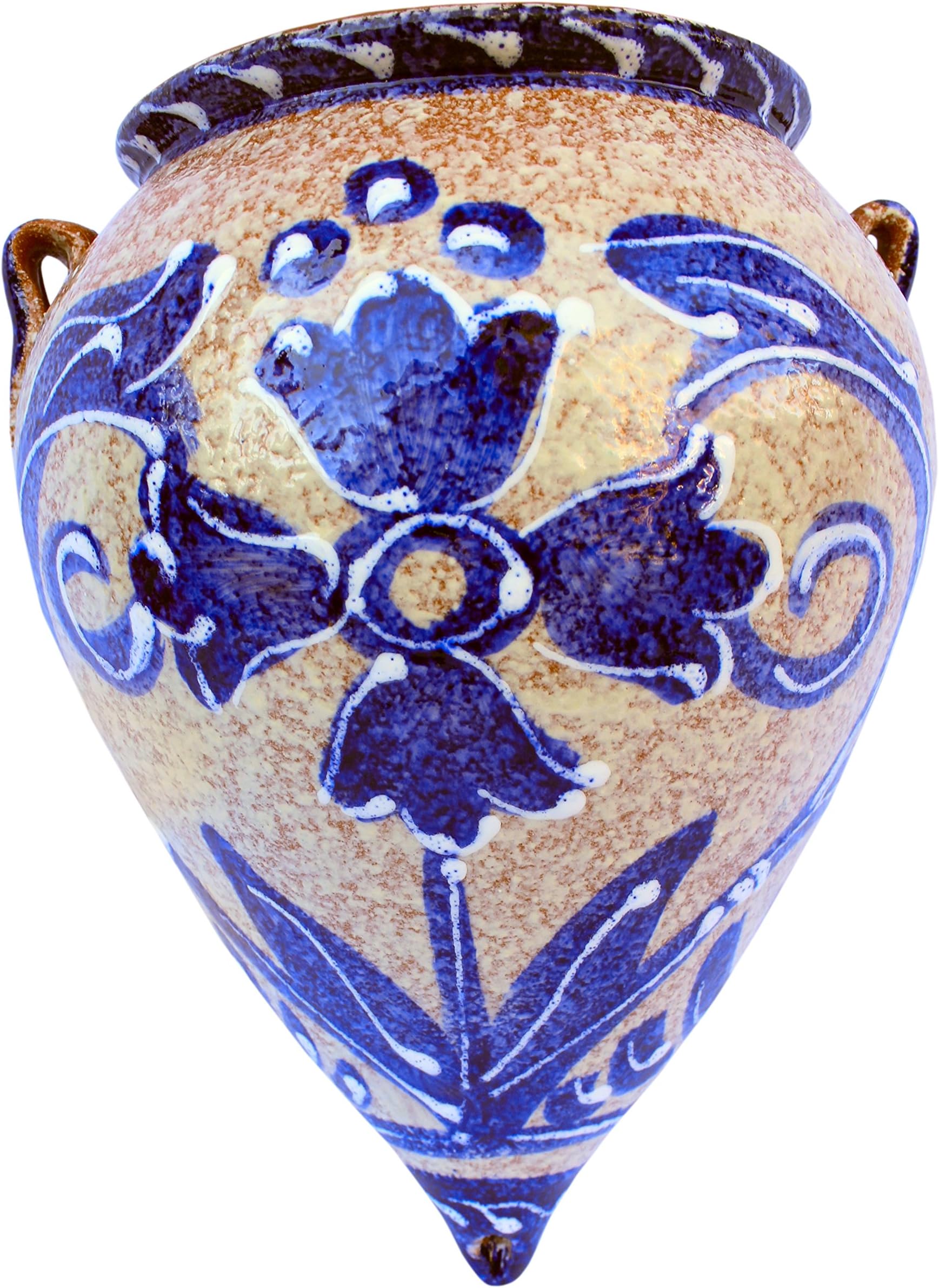 Wall Flower Pot - Spanish Orza de Pico (Spanish Azul) - Hand Painted in Spain