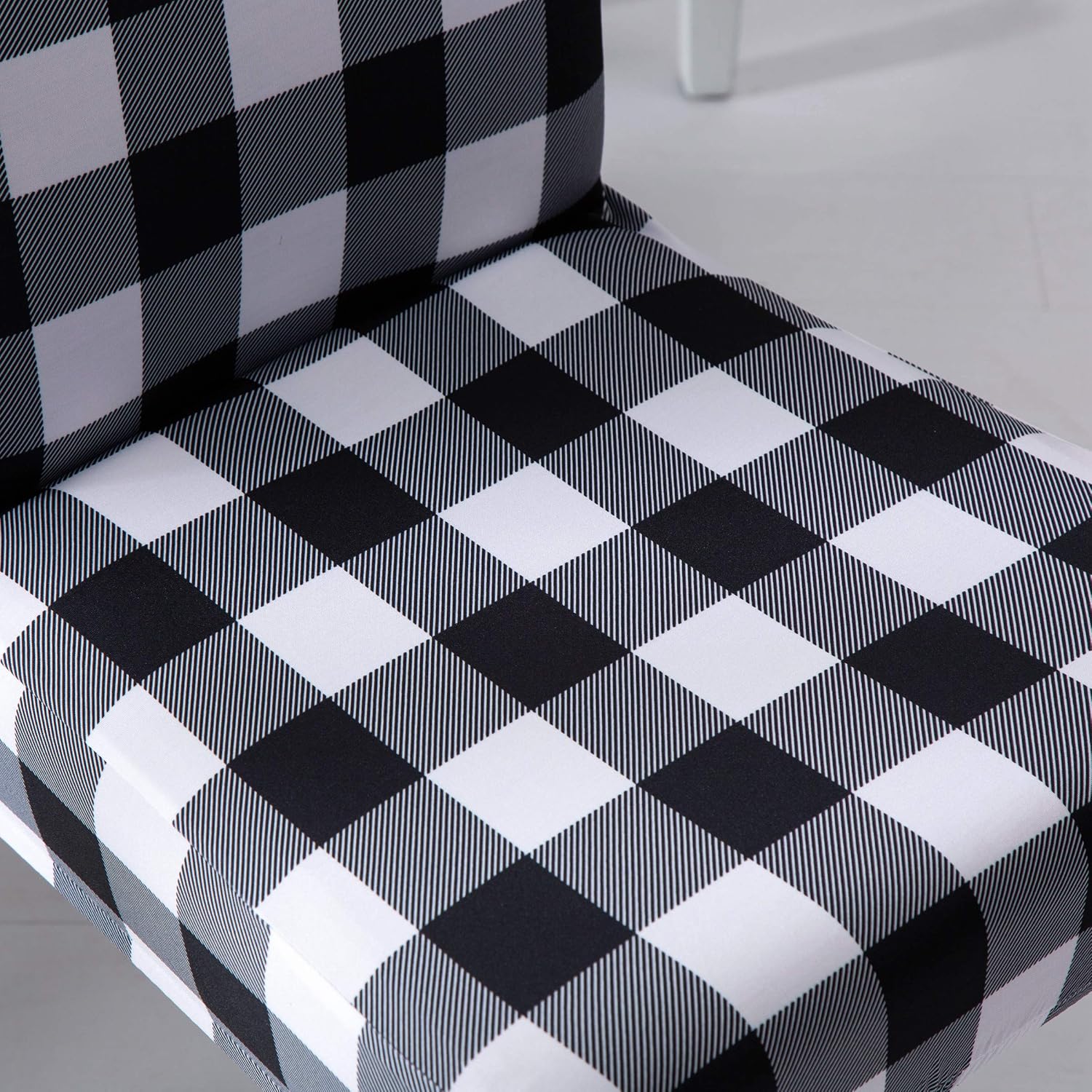 Namvo Set of 6 Stretch Removable Short Dining Chair Protector Cover Washable Seat Slipcover for Kitchen Hotel, Dining Room - Image 3