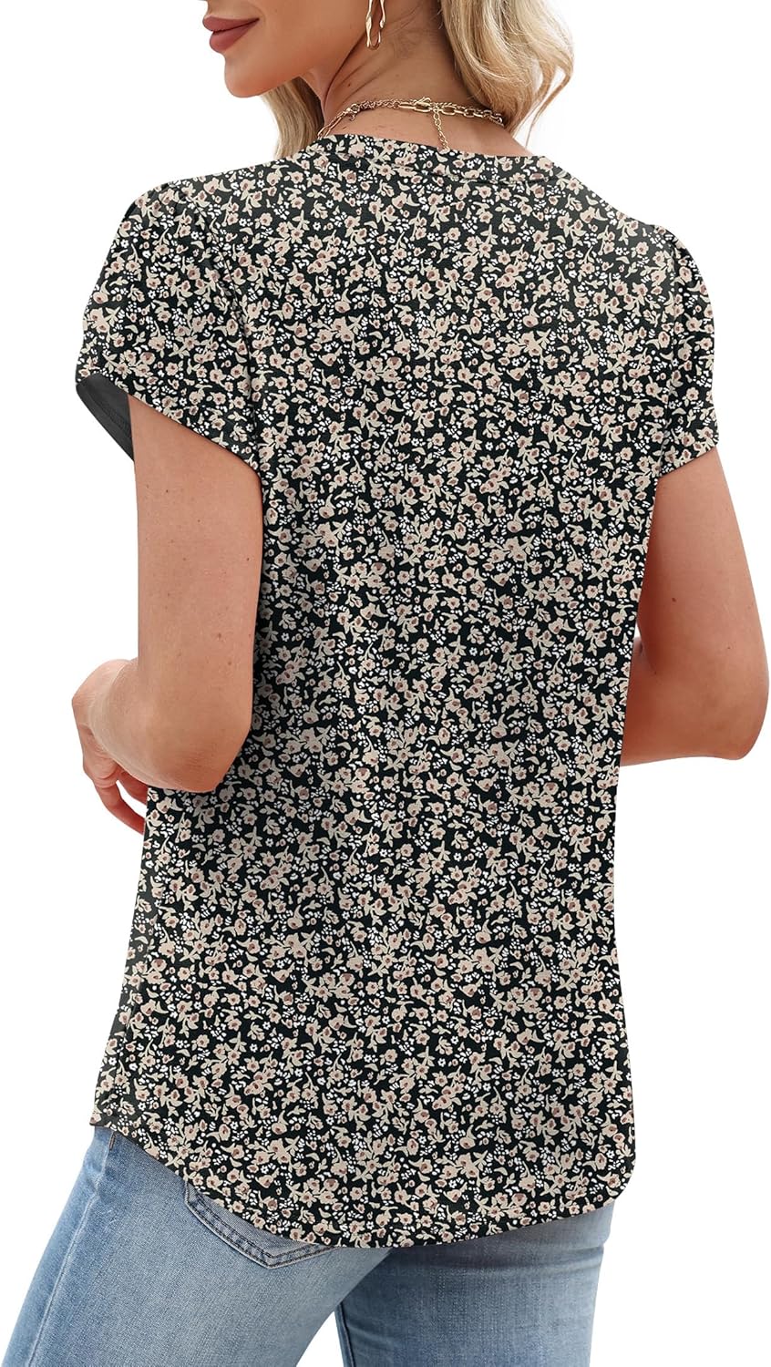 T Shirts for Women Short Sleeve Tops Dressy Blouses Business Casual Beach Vacation Outfits - Image 5