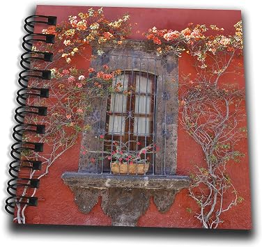 Mini Notepad 4 x 4 inch - San Miguel De Allende, Mexico. Colorful buildings and windows Architecture