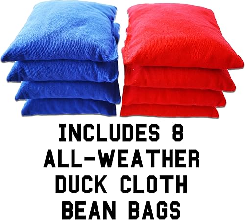 Vista 6 de GoSports Juego de cornhole de madera maciza de alta calidad: elige tableros de juego de 4 x 2 pies o 3 x 2 pies, incluye 8 bolsas de lanzamiento