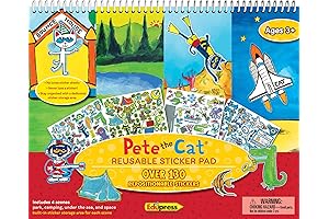 Pete the Cat: Reusable Sticker Pad - 100% Complete Activity Book For...
