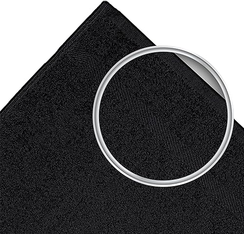 Miniatura 2 de Paquete de 24 toallas de salón súper absorbentes, de secado rápido, color negro, tamaño mediano, 25 x 15 pulgadas, doble costura, 100% algodón suave