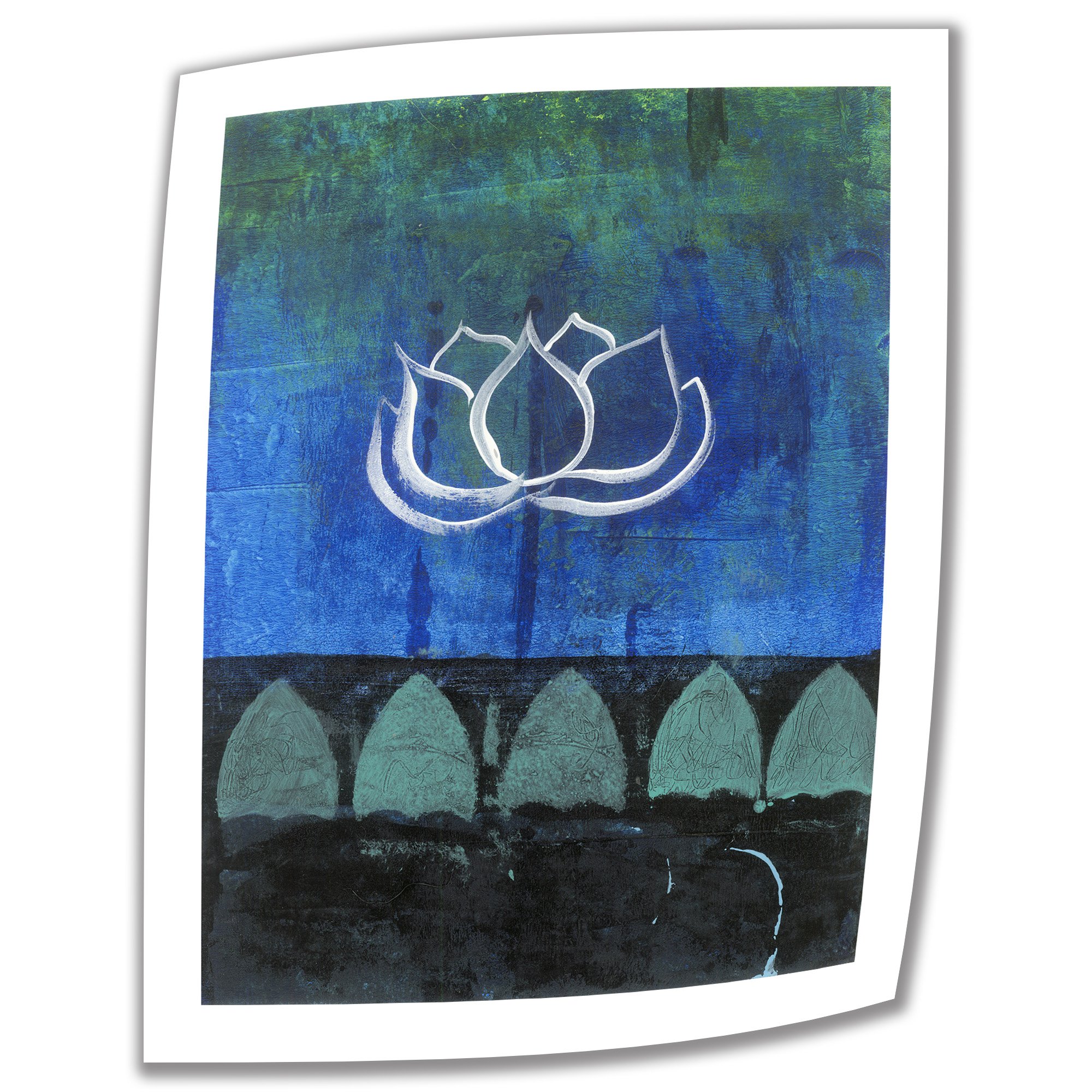ArtWall Lotus Blossom 18 by 14-Inch Unwrapped Canvas Art by Elena Ray with 2-Inch Accent Border