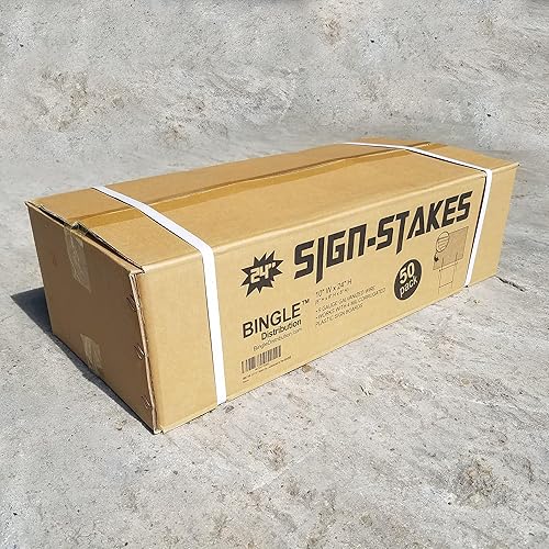 Miniatura 2 de VIBE INK - Marco de metal resistente en forma de H, estaca para letreros corrugados de 4 mm