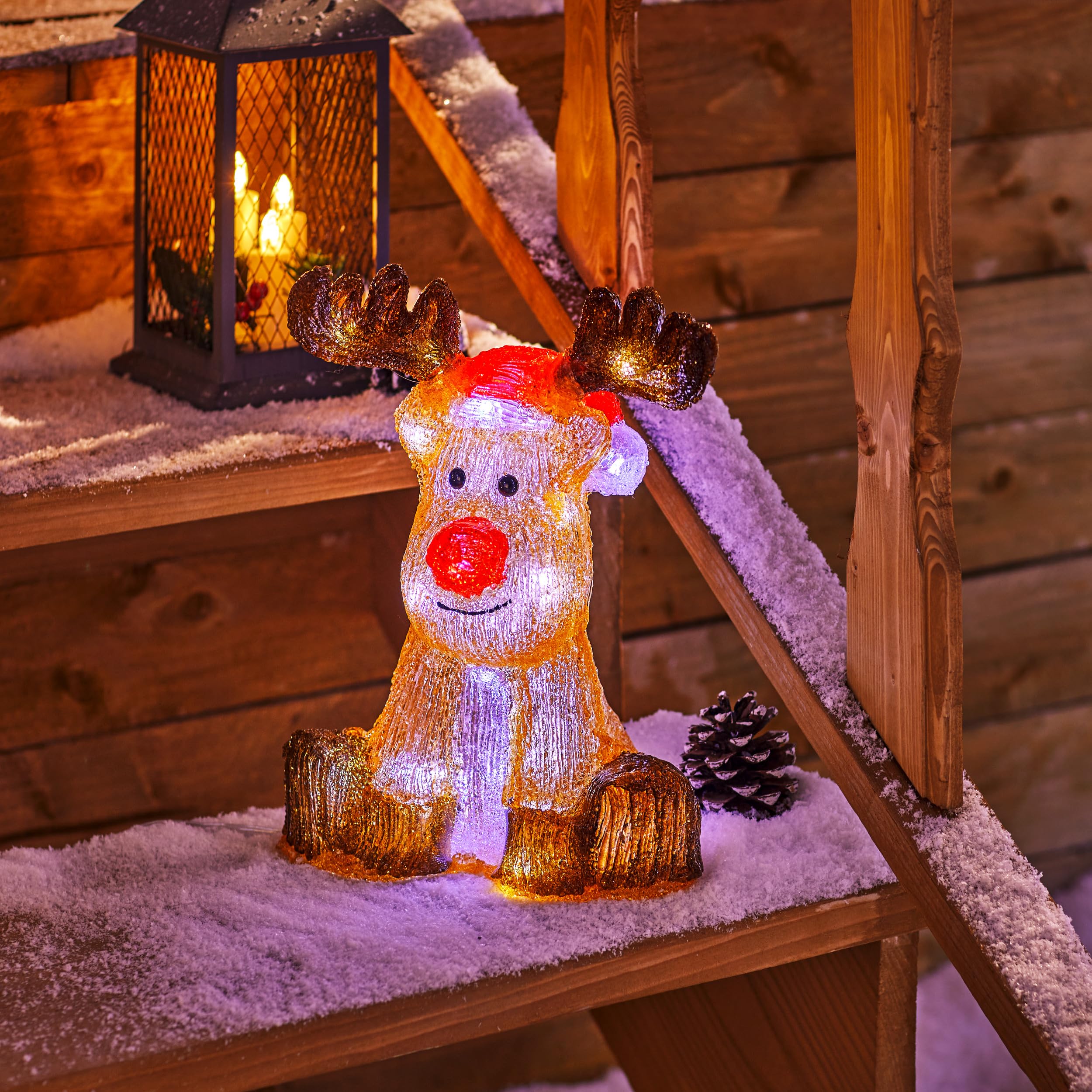 Feeric Lights et Christmas - Renne Lumineux extérieur h30cm 40 LED + transfo