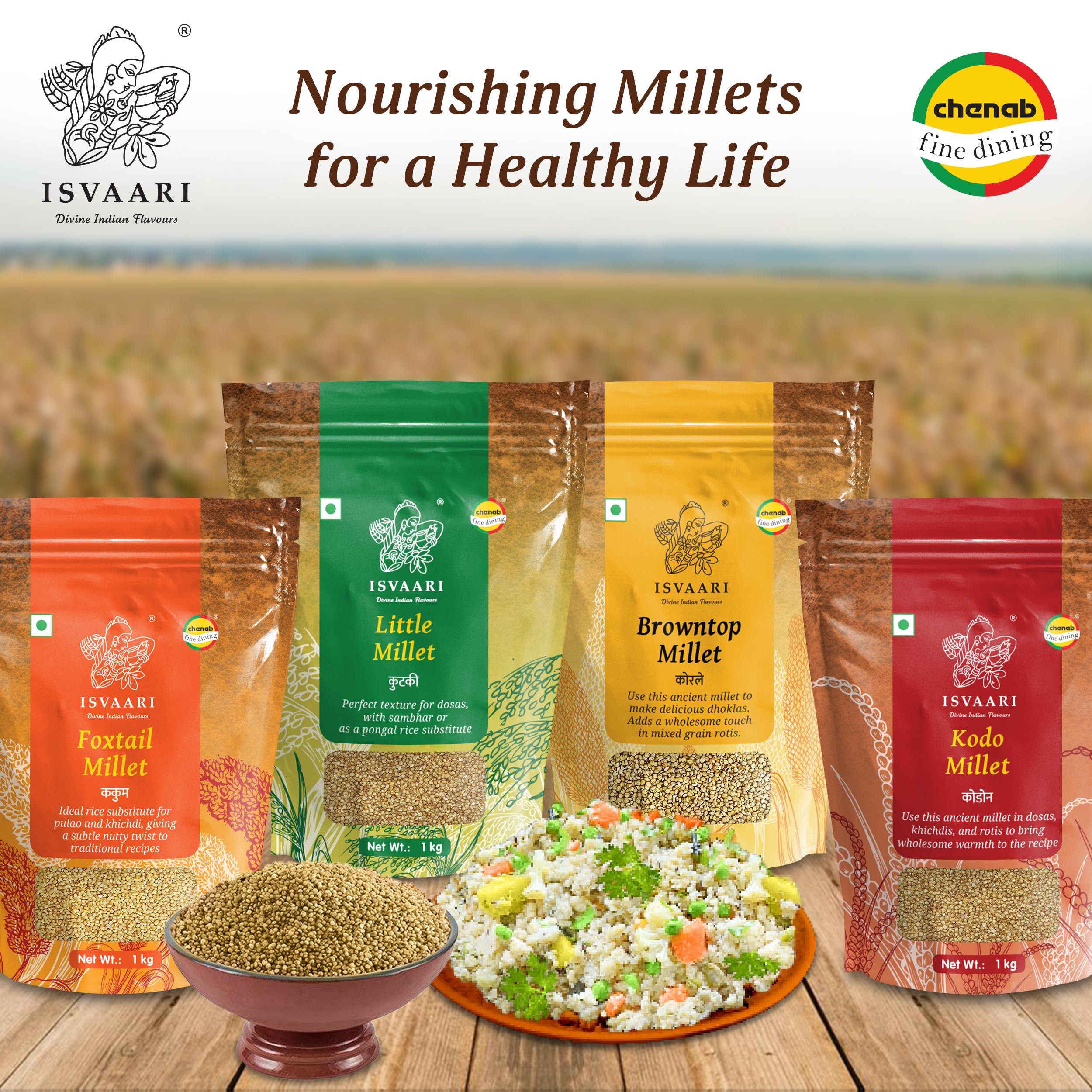Isvaari Browntop Millet, 1kg 4