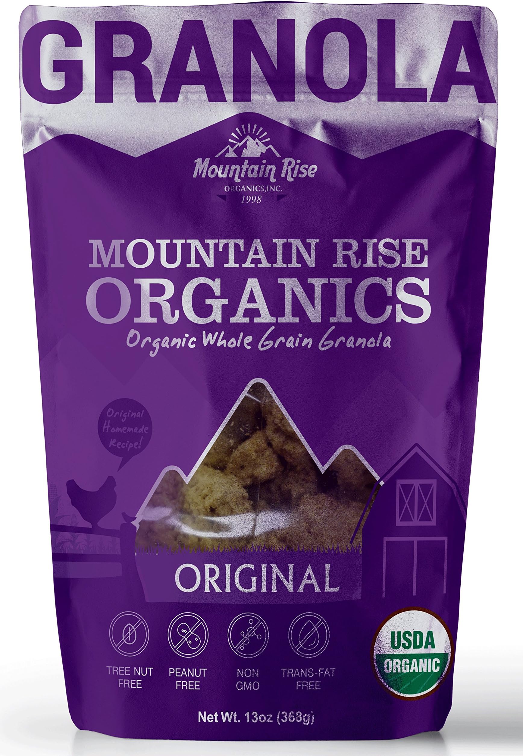Mountain Rise Organics, Granola Organic, 13 Ounce