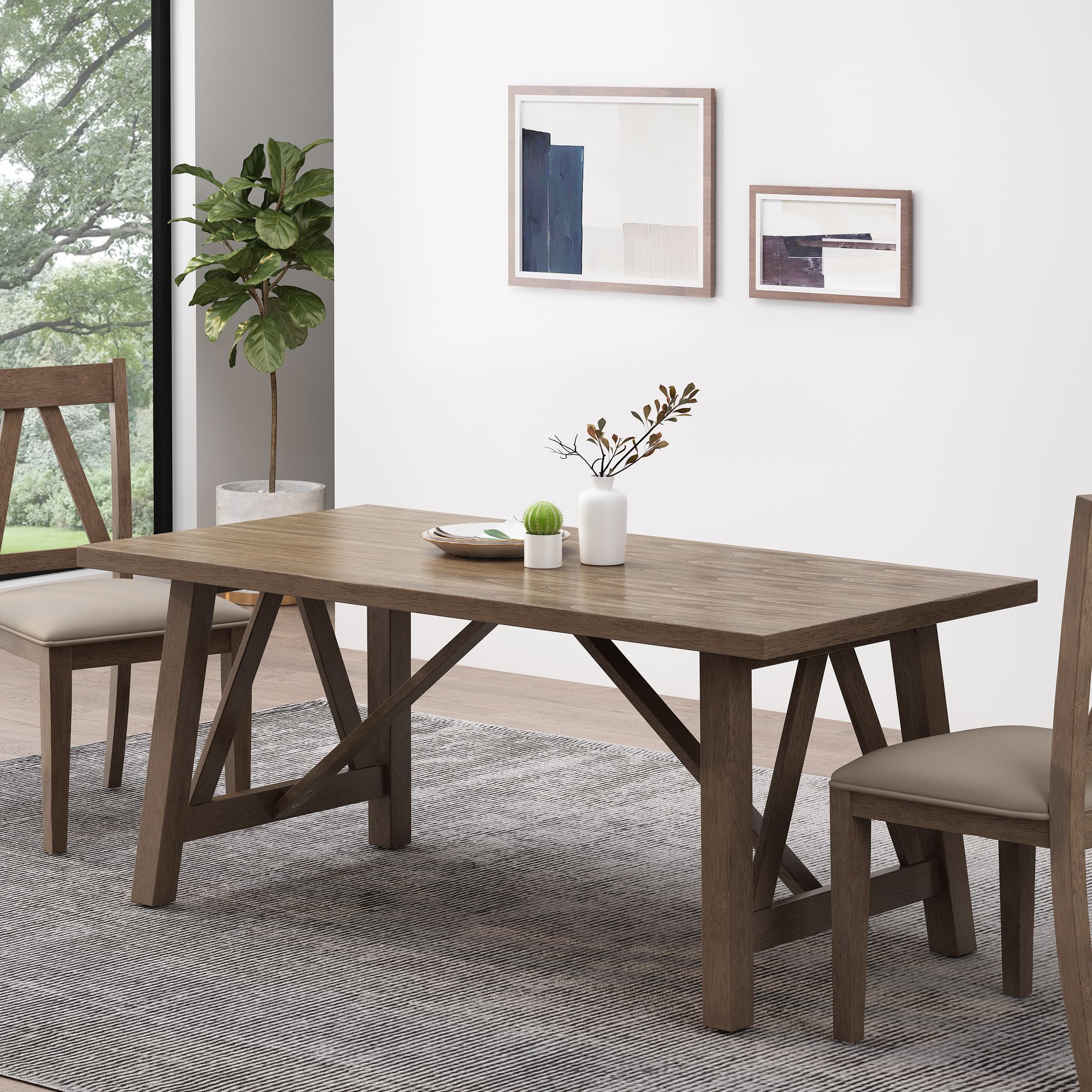 Kids Dining Table Set with Chairs and Educational Features - Safe and Fun for Children's Playrooms or Early Learning