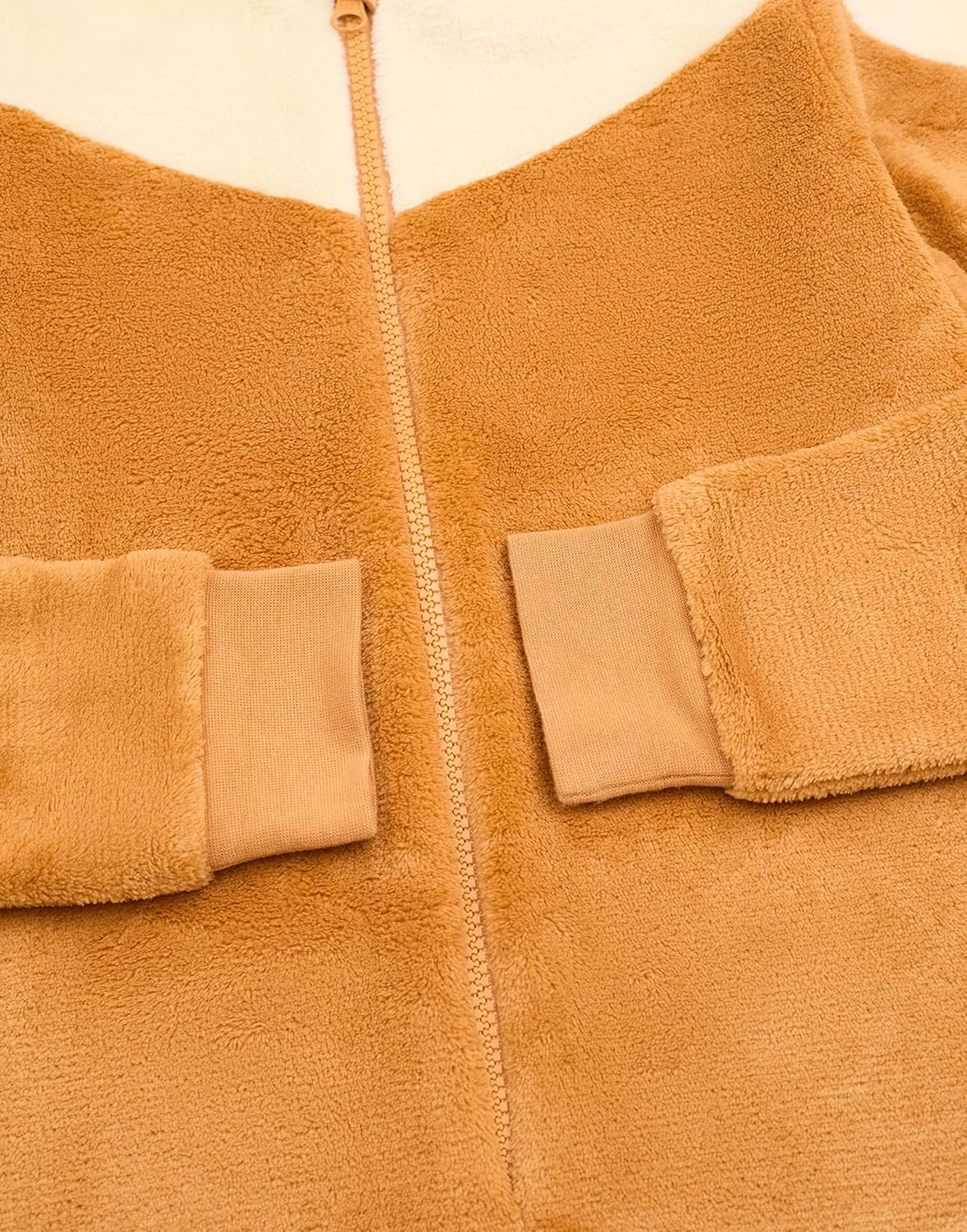 Pokemon Eevee Girls Onesie | Kids Eevee Character Graphic Print Hooded Sleepsuit with 3D Ears in Brown - Image 6