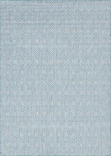 Miniatura 7 de Unique Loom Alfombra de área de la colección Trellis para exteriores, diseño de enrejado decorativo (7 pies 1 pulgada x 10 pies, rectangular,