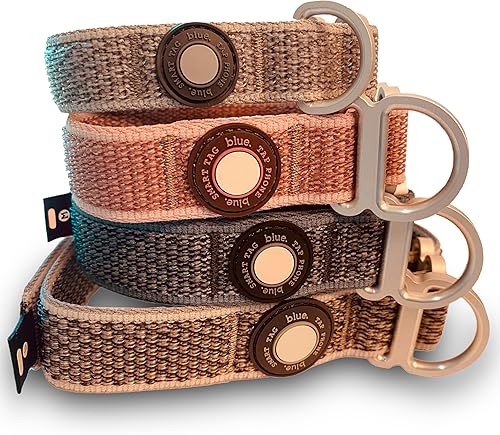 Collar inteligente de lujo para perros con CloudTag de blue. (ópalo grande negro)