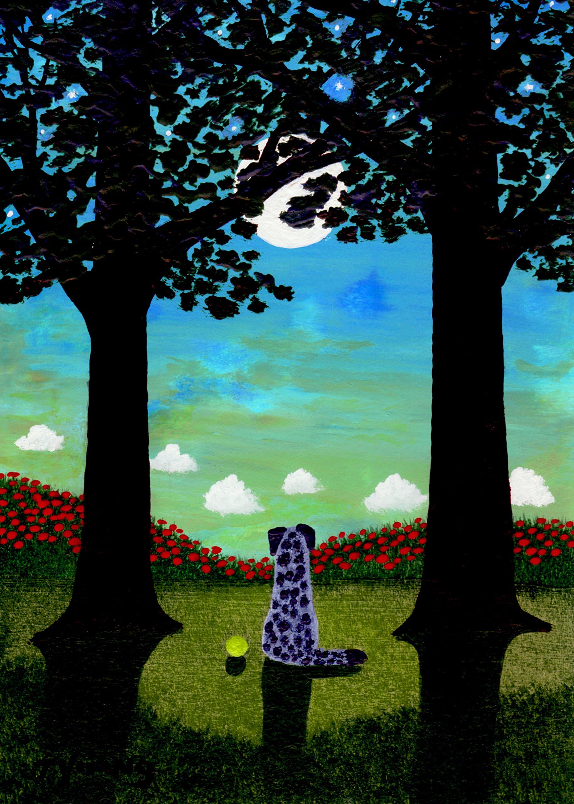 Catahoula Leopard Catahoola Dog Art PRINT by Todd Young TWILIGHT